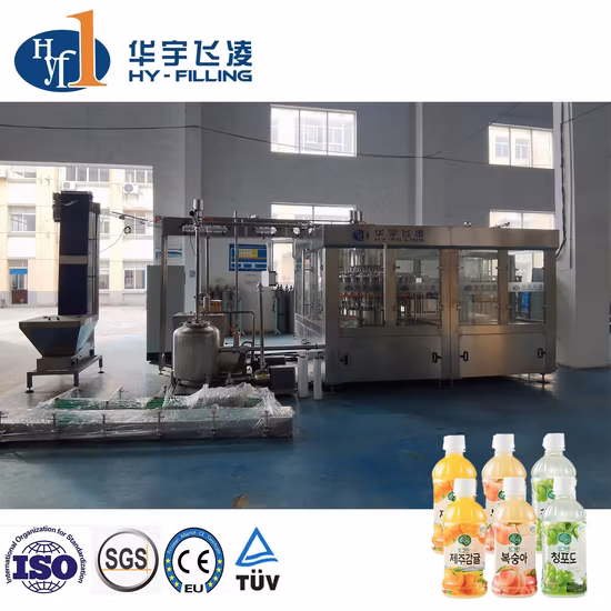 Suco/café/água aromatizada/chá/bebidas lácteas máquinas de enchimento e nivelamento de suco/máquina de processamento de diário máquina de embalagem e rotulagem